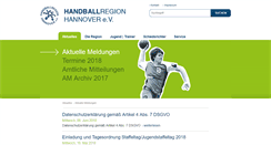 Desktop Screenshot of handballregion-hannover.de